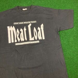 Vintage Meat Loaf Shirt Mens L Black 2004 The Last World Tour Concert Promo Y2K